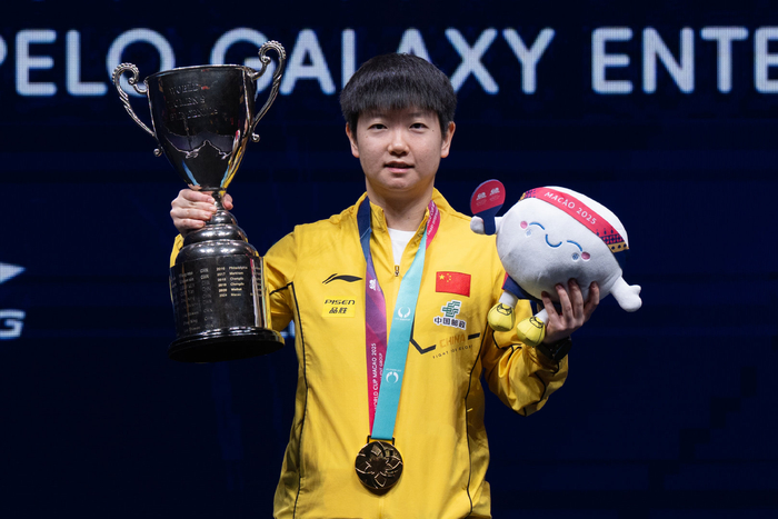 澳门单打世界杯王楚钦孙颖莎锁定头号种子冲击