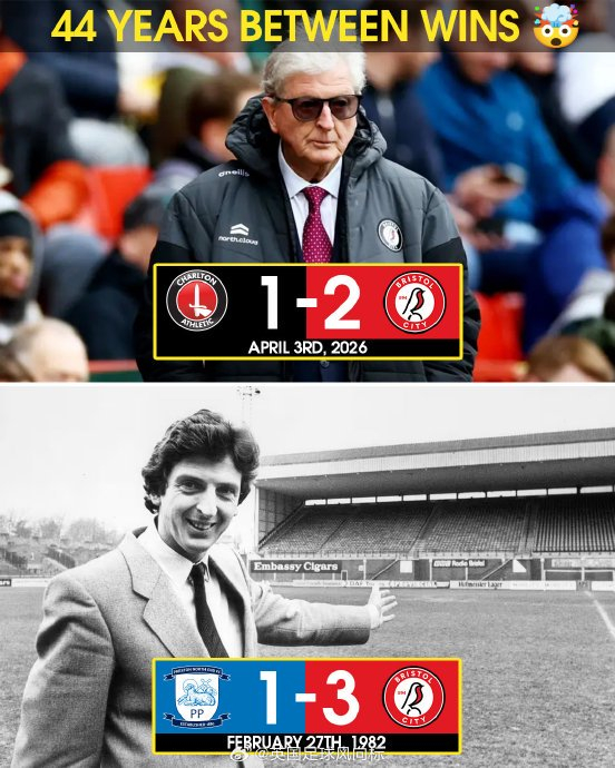 78岁霍奇森率布里斯托城44年首胜创纪录