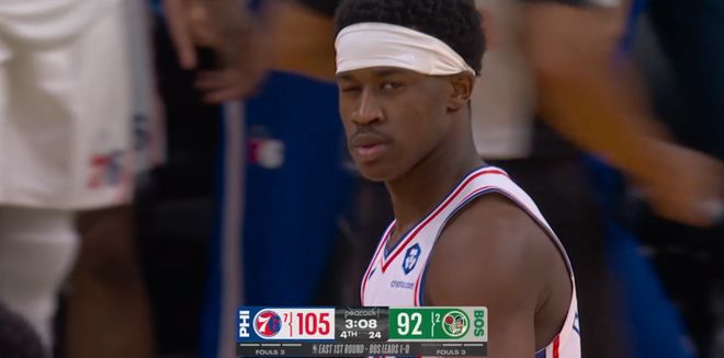 76人新秀埃奇库姆单场30+10助76人客场逆转凯尔特